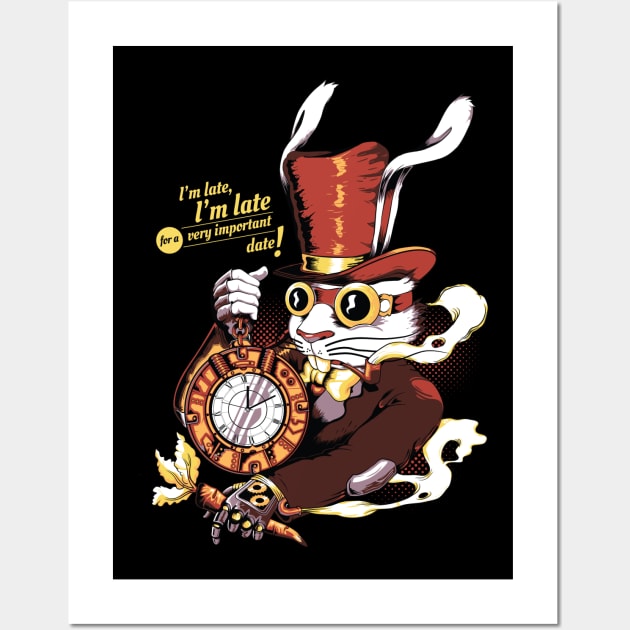 The Steampunk White Rabbit Wall Art by Akiwa